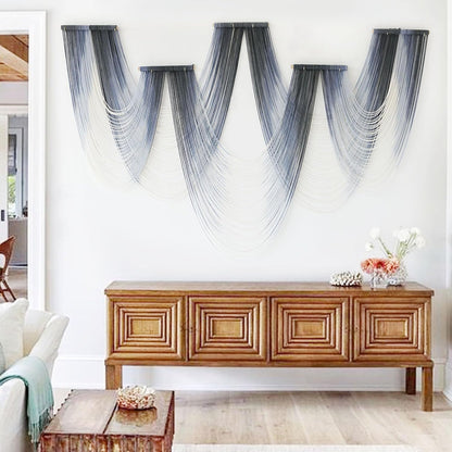 IOWER Large Macrame Wall Hanging Decor Dip-Dyed Macrame Wall Decor Wall Art Craftsmanship Fiber Art