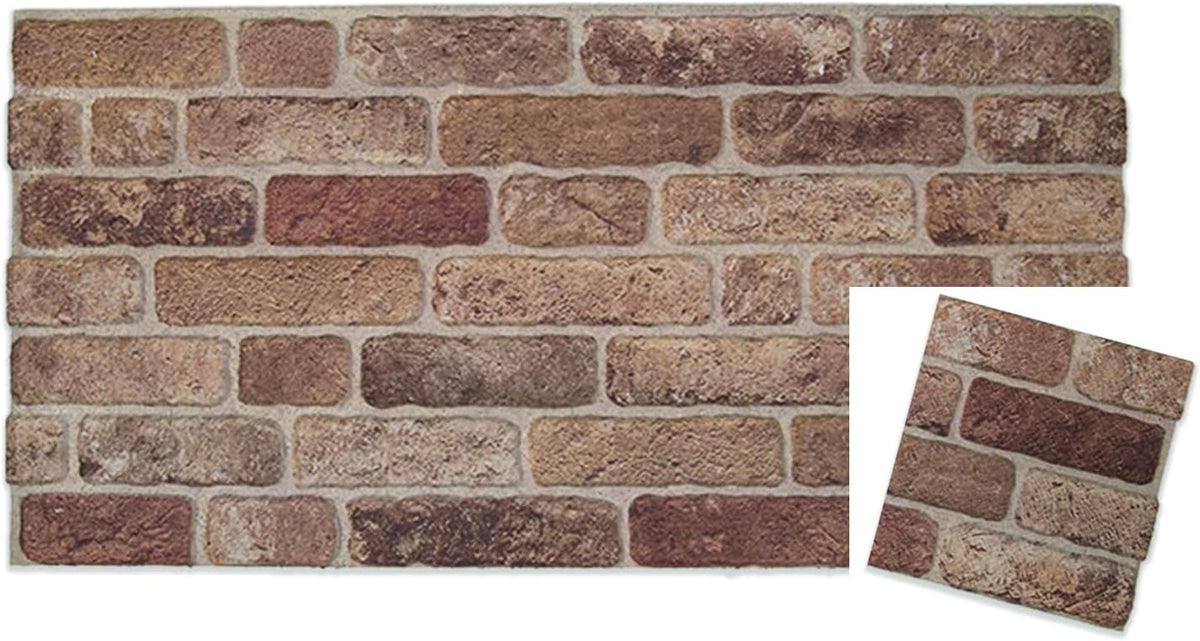 IZODEKOR 3D Wall Panels Brick Effect - Cladding, Stone Look, Styrofoam Facing for Living Room