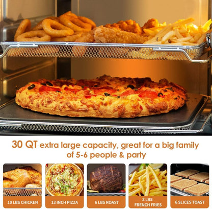 Nuwave Bravo XL Air Fryer Toaster Smart Oven, 12-in-1 Countertop Grill/Griddle Combo, 30-Qt XL