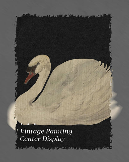 HUARCEY Gold Framed Vintage Wall Art for Living Room, Grace Swan Art Painting Pictures Rustic