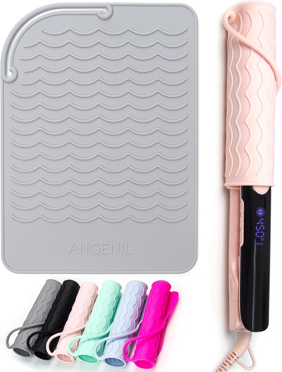 ANGENIL Silicone Heat Mat for Hair Tools - Flat Iron and Curling Iron Pad, Heat-Resistant Travel