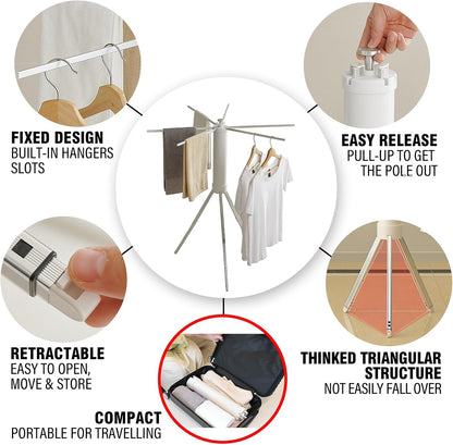 JOOM Clothes Drying Rack Portable Foldable - Drying Rack Clothing Space Saving,Collapsible Drying