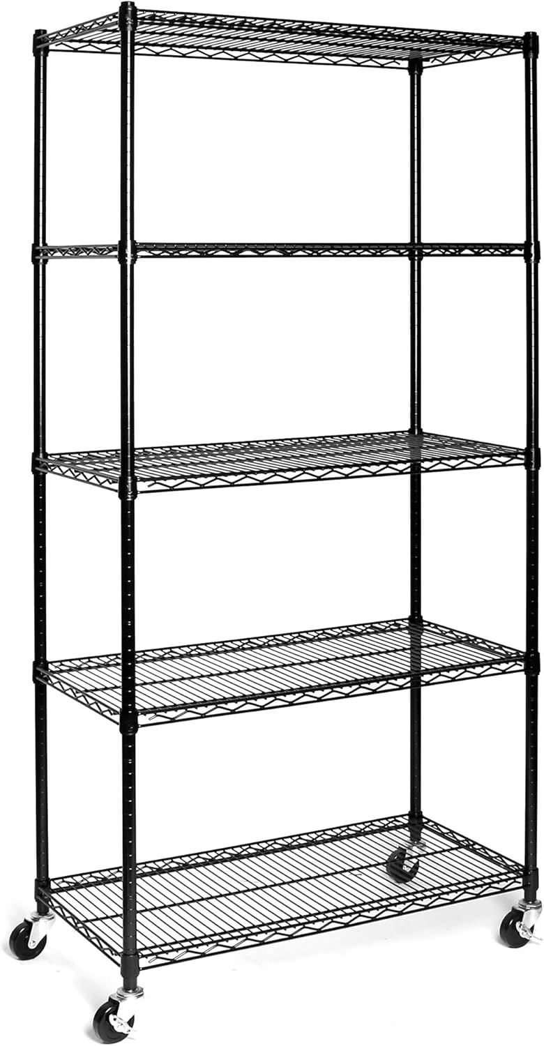 Seville Classics UltraDurable Heavy Duty NSF Solid Steel Wire Rack Storage Unit, Organizer for