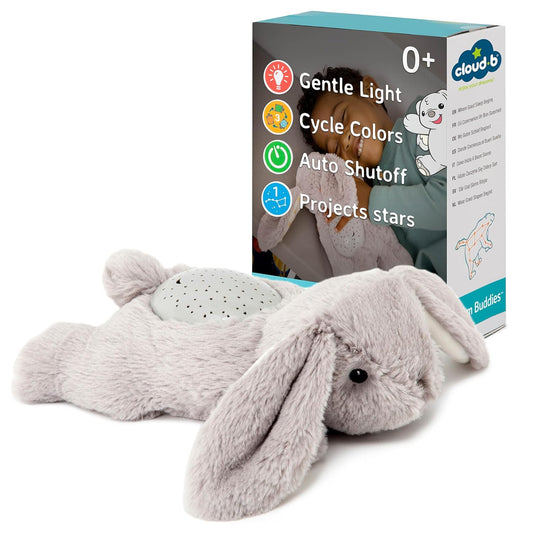 Cloud B Dream Buddies Benny The Bunny - The Soothing Mini Baby Night Light Kids Love | Star
