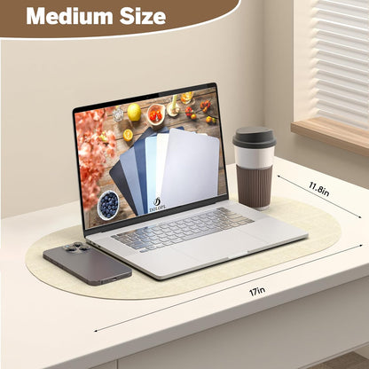 DOLOPL Placemats Set of 6, Oval Reversible Wipeable & Heat Resistant Place Mats, Modern Faux