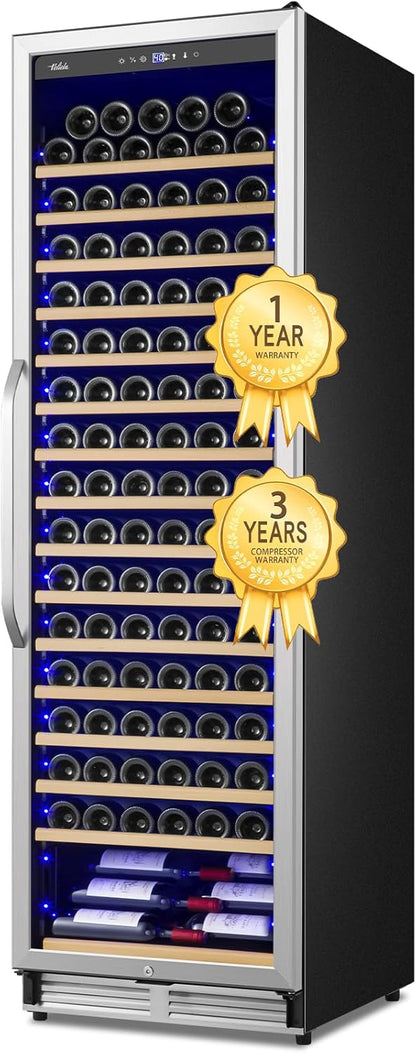 Upgraded 190 Bottles Wine Cooler Refrigerator,24 Inch Wide Wine Fridge with Professional