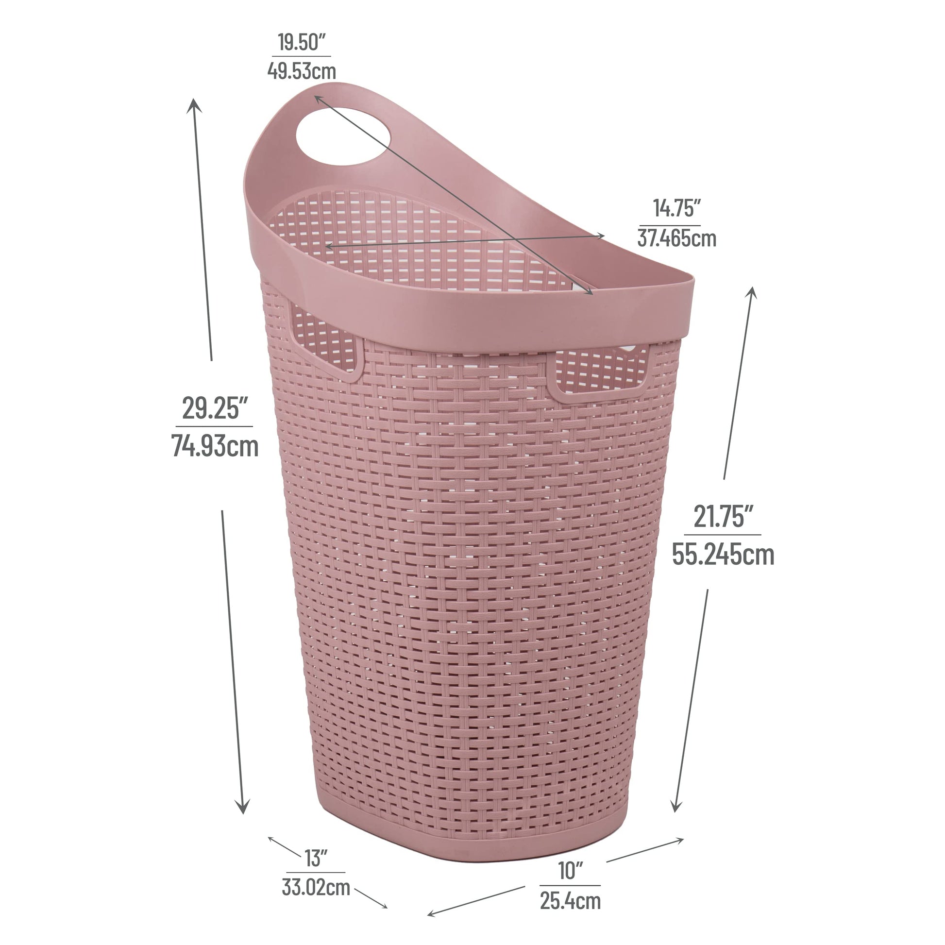 Mind Reader Basket Collection, Mobile Laundry Hamper, 60 Liter (15g/33lbs) Capacity, Cut Out