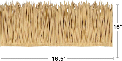 198'' x 16" Tiki Straw Roof Thatch –Mexican Style Artificial Palm Thatch Rolls,Tiki Bar Hut Grass
