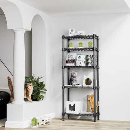 1250 lbs 5 Tier Shelf Metal Storage Shelves Wire Rack Closet Organizers for Garage Kitchen Bathroom