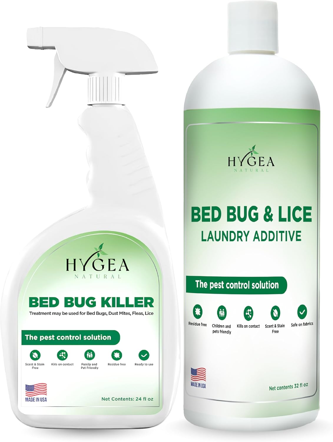 Bed Bug & Lice Elimination Combo Kit - Includes 24 oz lice & Bed Bug Spray and 32 oz Lice & Bed Bug