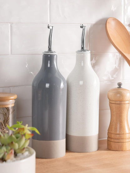 famiware Milkyway 16oz Ceramic Olive Oil Dispenser Bottle, Olive Oil and Vinegar Dispenser Bottle
