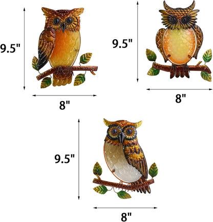 J-Fly Owl Decorative Metal Wall Art Owl Outdoor Decorative Metal Bird Wall Art Exquisite Owl