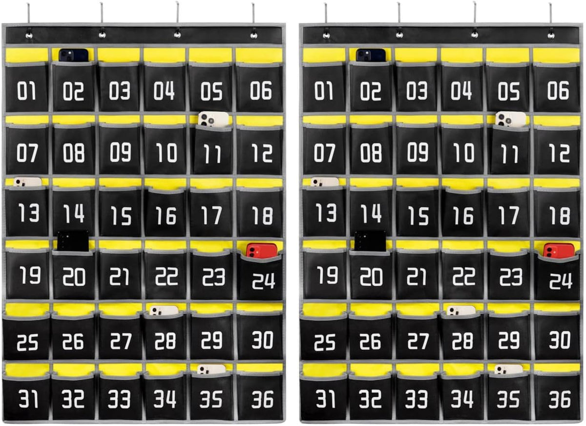 Loghot Classroom Accessories Closet Pocket Chart for Cell Phones Holder Wall Door Hanging Organizer