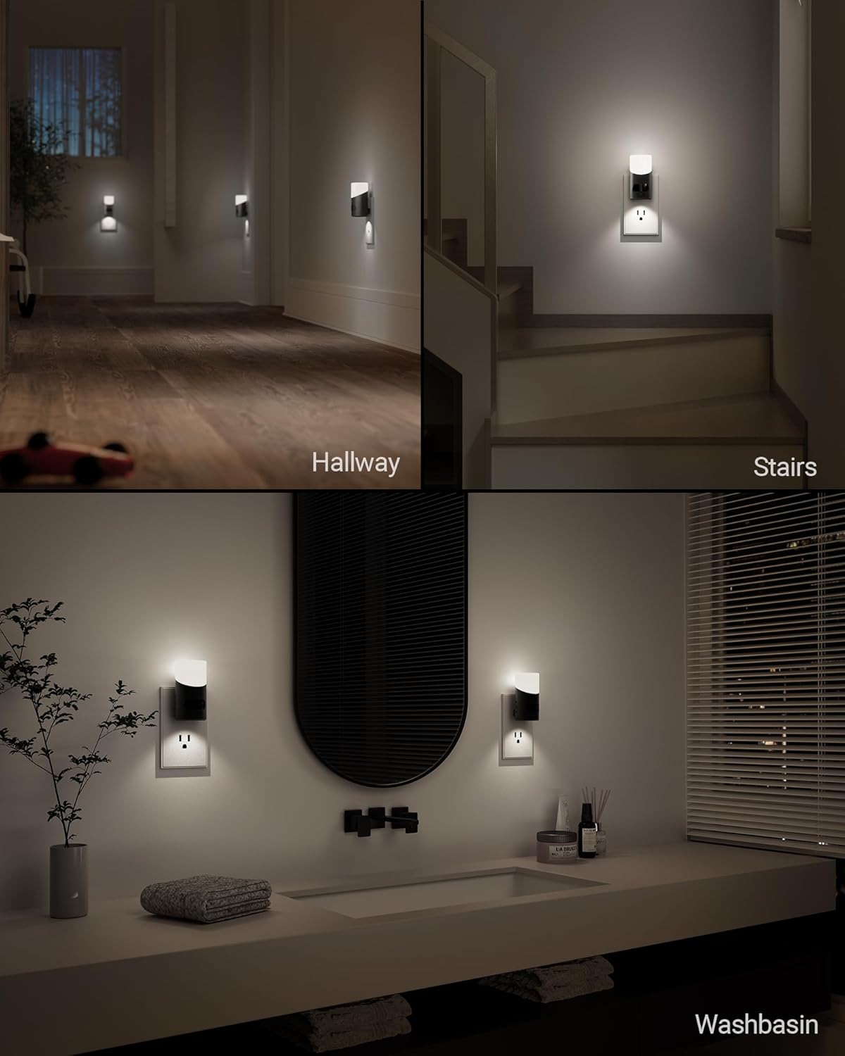 Lyridz Motion Sensor Night Light, LED Night Lights Plug into Wall, 1-150LM Dimmable Night Light