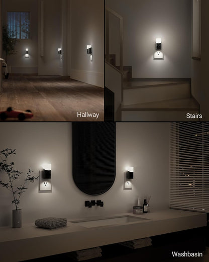 Lyridz Motion Sensor Night Light, LED Night Lights Plug into Wall, 1-150LM Dimmable Night Light