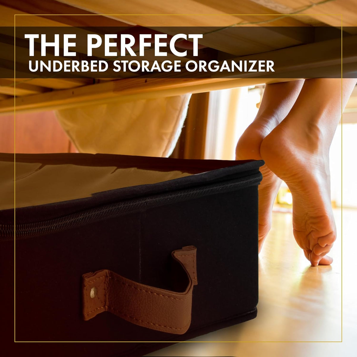 HOMELUX THEORY 2pc Under Bed Storage Containers, Bedroom Under the Bed Drawer Storage Organizer