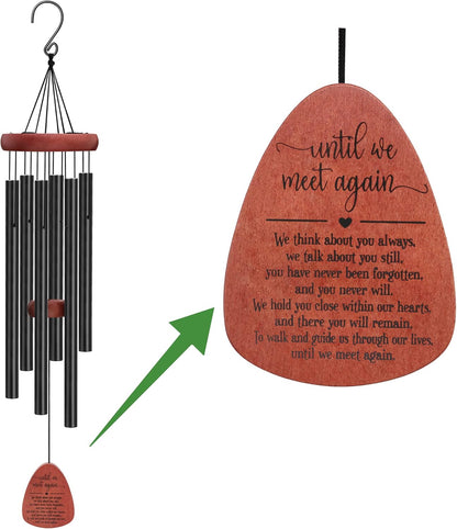 Memgift Memorial Wind Chime for Outside - Sympathy Gift for Loss of Loved One, Outdoor Keepsake in