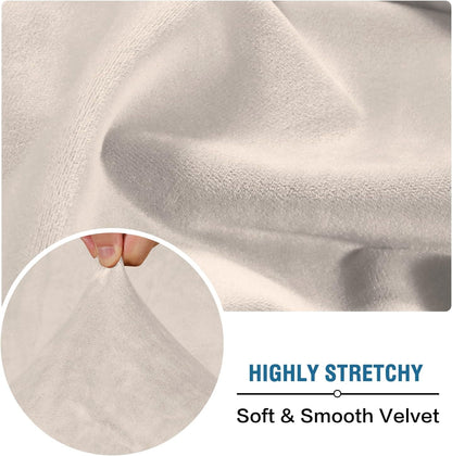 H.VERSAILTEX Velvet Stretch Individual Couch Cushion Cover Plush Cushion Slipcover for Loveseat