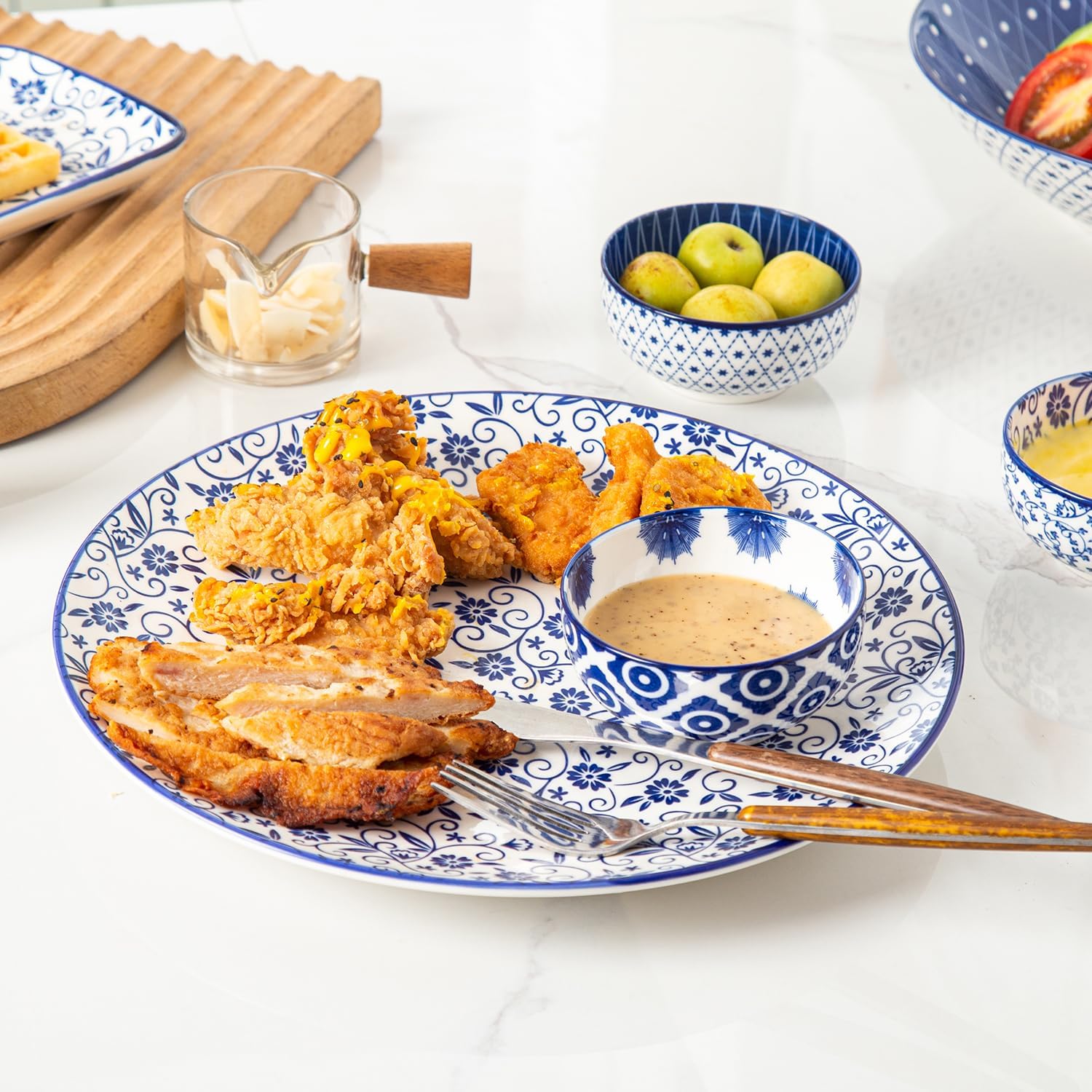 Ceramic Dipping Bowls Set - 4 Oz Small Dessert Bowl 3.5 Inch Porcelain Small Bowls for Side Dishes