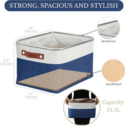 DECOMOMO Storage Bins Fabric Storage Baskets for Shelves, Linen Closet Organization Toys Nursery
