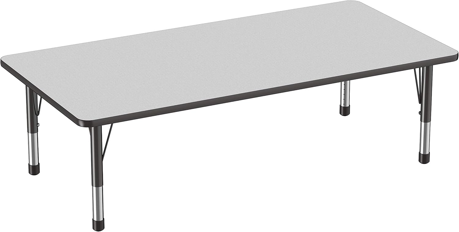 FDP Rectangle Activity School and Classroom Kids Table (36 x 72 inch), Toddler Legs, Adjustable