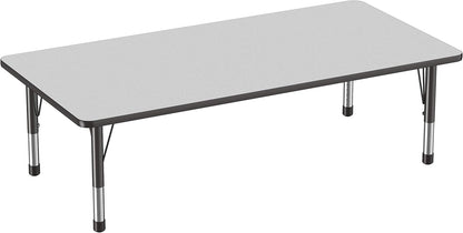 FDP Rectangle Activity School and Classroom Kids Table (36 x 72 inch), Toddler Legs, Adjustable