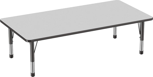 FDP Rectangle Activity School and Classroom Kids Table (36 x 72 inch), Toddler Legs, Adjustable