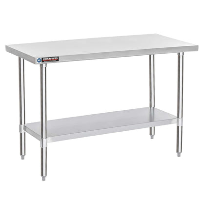 DuraSteel 24x60 Stainless Steel Work Table - NSF Commercial Prep Metal Table - Outdoor Pizza Oven