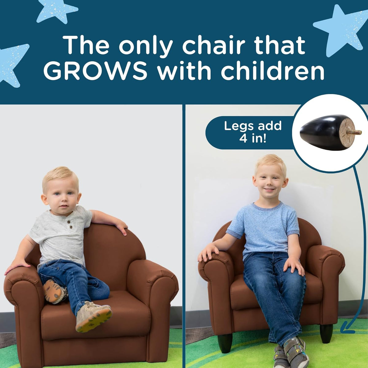 Children's Factory As We Grow Toddler Chair, Flexible Seating for Daycare or Preschool, Kids