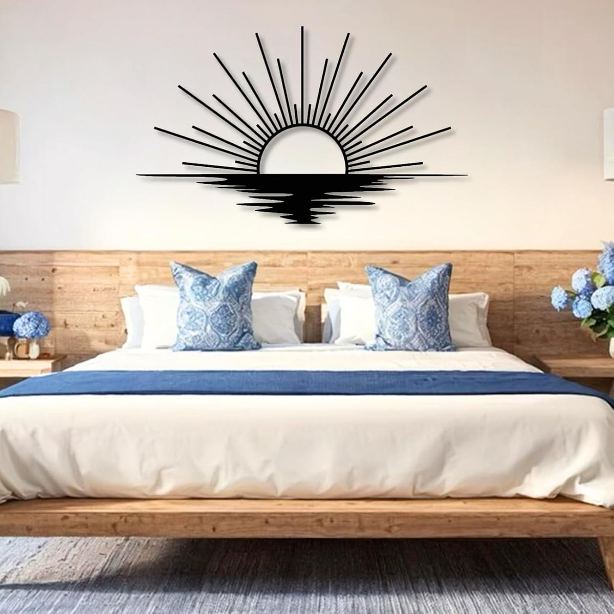 Sunrise Metal Wall Art, Metal Sun Wall Decor, Metal Sun Outdoor Decor, Large Metal Sun Wall Art