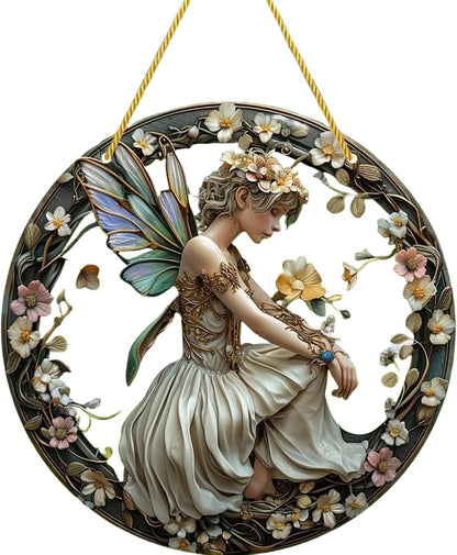 Flower Fairy Garden Decorations Angel Wing Christmas Halloween Deco Statue Art Elf Sculpture