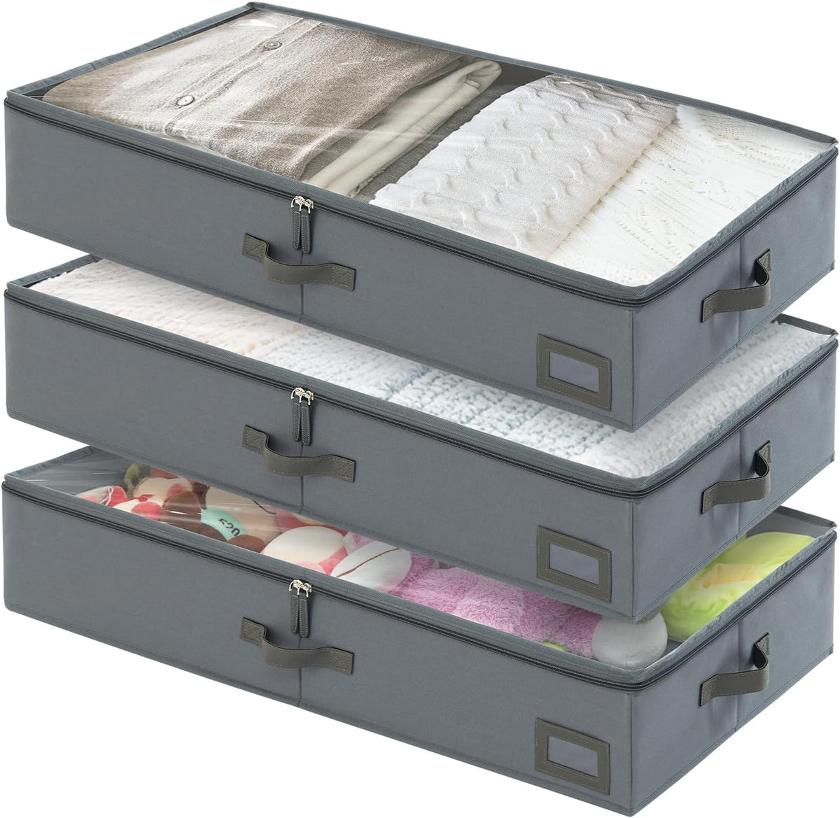6-Inch Under Bed Organizer, Under Bed Storage Container, Under Crib/Couch Storage, Underbed Storage