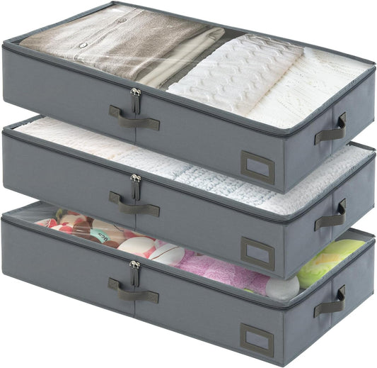 6-Inch Under Bed Organizer, Under Bed Storage Container, Under Crib/Couch Storage, Underbed Storage