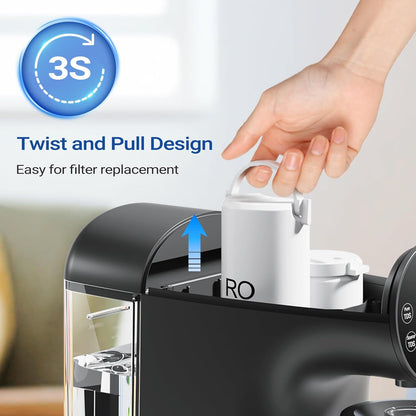 Ecoviva Countertop Reverse Osmosis System RO Water Filter, 5-Stage Filtration, Real-time TDS