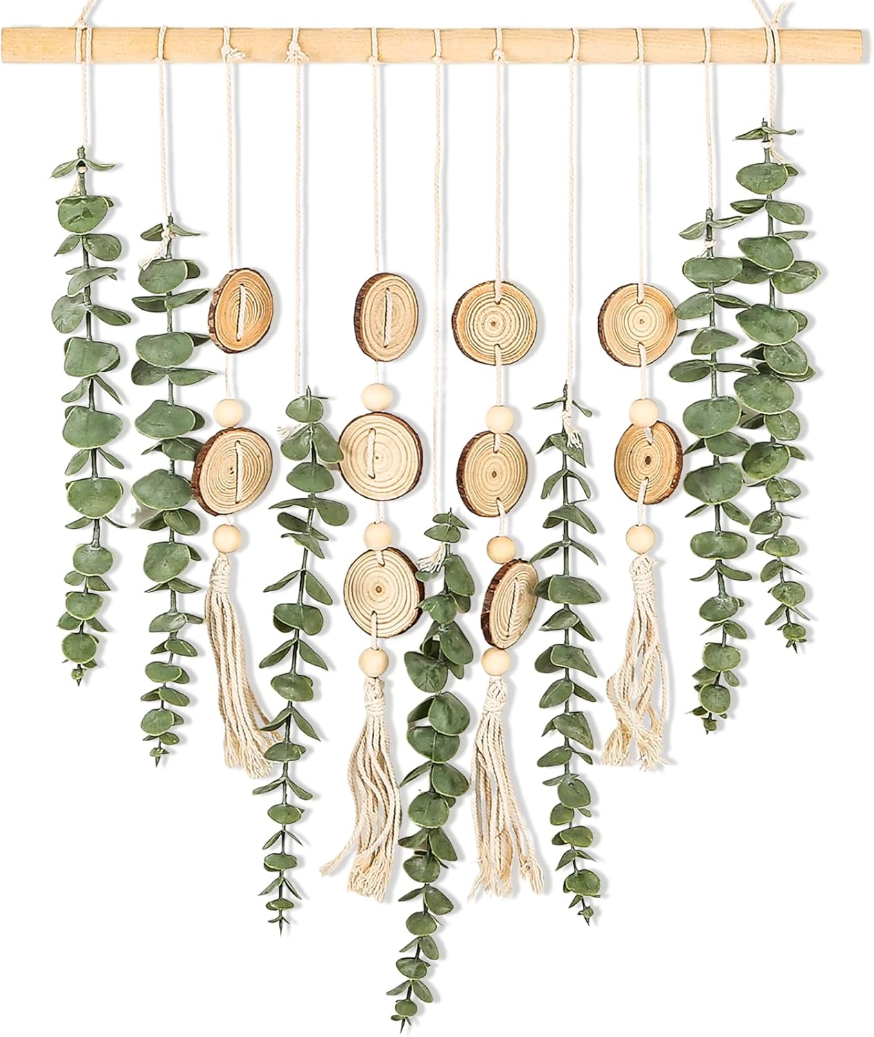 Artificial Eucalyptus Wall Decor Fake Greenery Leaves Stems Home Decor Wall Hanging Plants Boho