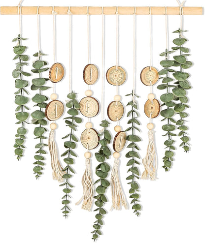 Artificial Eucalyptus Wall Decor Fake Greenery Leaves Stems Home Decor Wall Hanging Plants Boho