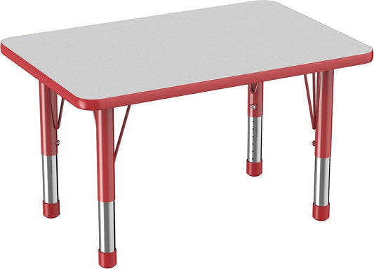 FDP Rectangle Activity School and Classroom Kids Table (24 x 36 inch), Chunky Toddler Leg