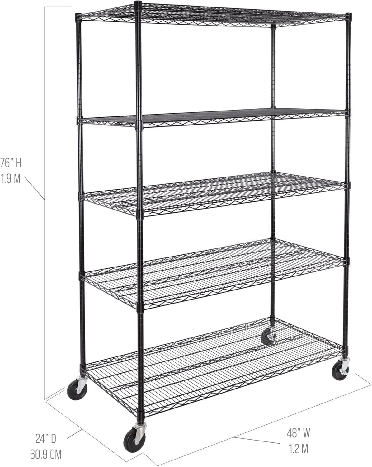 Seville Classics UltraDurable Heavy Duty NSF Solid Steel Wire Rack Storage Unit, Organizer for