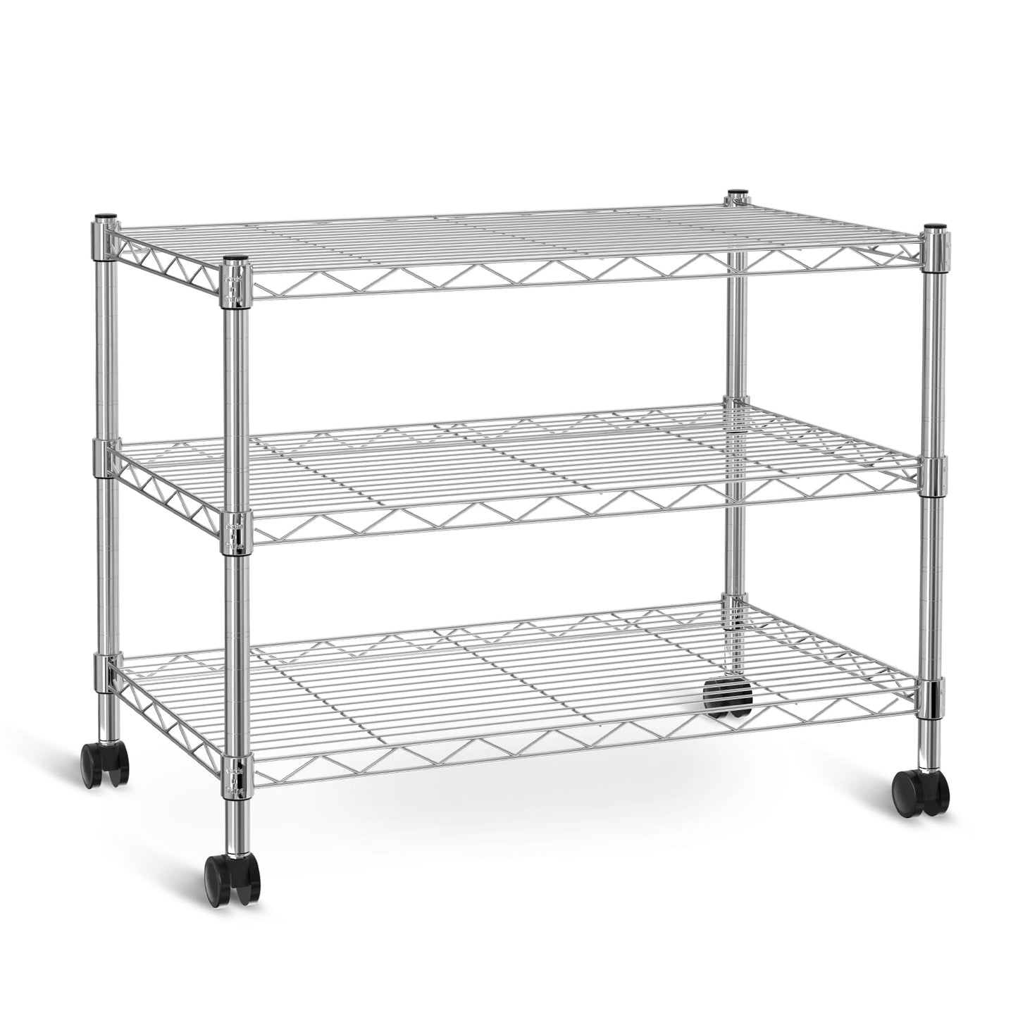 Simple Deluxe 3-Tier Heavy Duty Storage Shelves 750Lb Capacity, 24.02" D x 13.78" W x 21.97" H