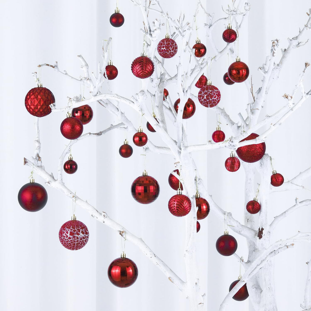 LANGXUN 36pcs Wine Red Christmas Tree Decorations Balls, Bolas De Navidad, 2025 Christmas Decor