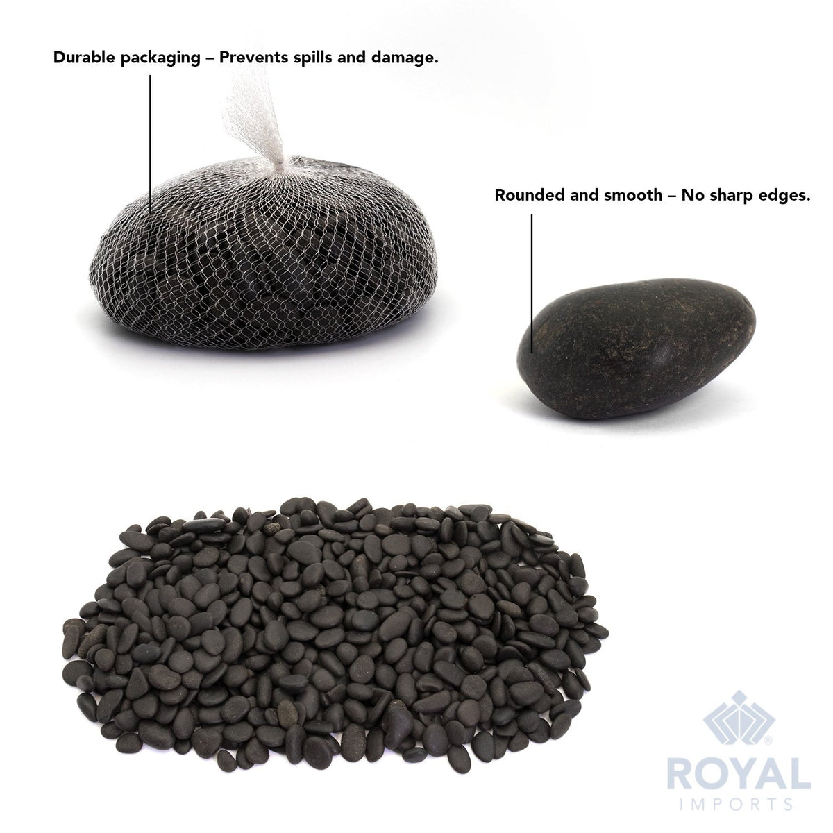 Royal Imports 5LBS River Rocks Decorative Ornamental Pebbles, Garden Landscaping Stones, Natural
