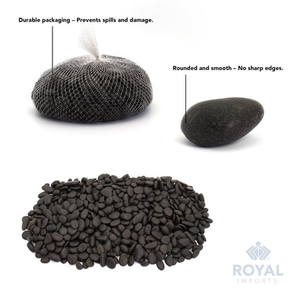 Royal Imports 5LBS River Rocks Decorative Ornamental Pebbles, Garden Landscaping Stones, Natural