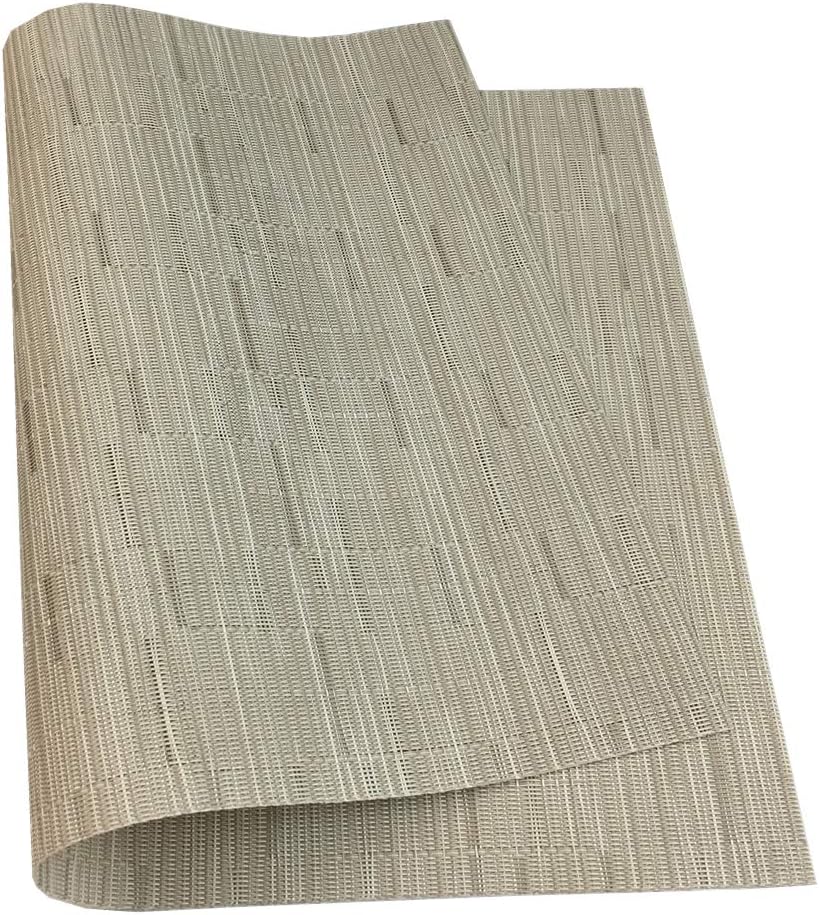 Red-A Placemats Set of 6 for Dining Table Heat-Resistant Washable Place Mats Woven Vinyl Kitchen