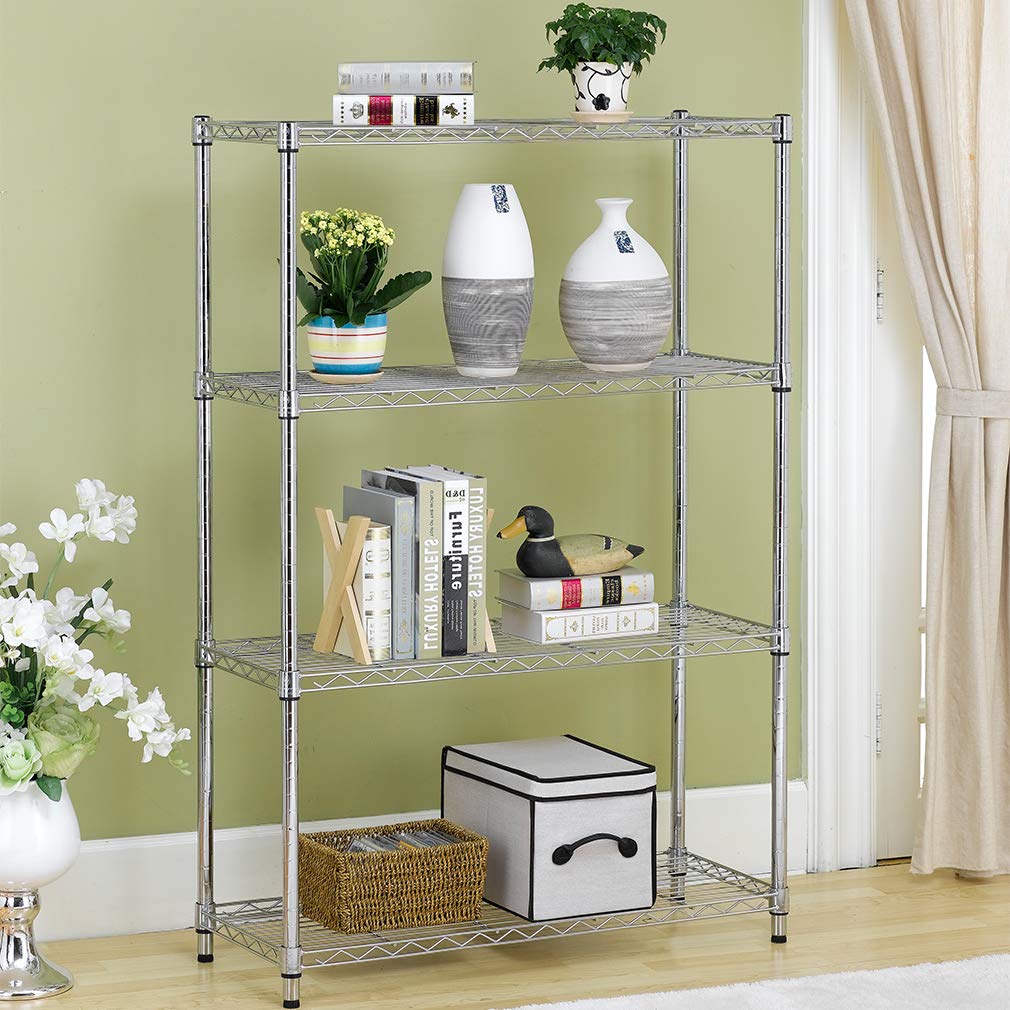 14''Dx36''Wx54''H 4-Shelf Wire Shelving Unit Garage NSF Business Wire Shelf Metal Large Storage