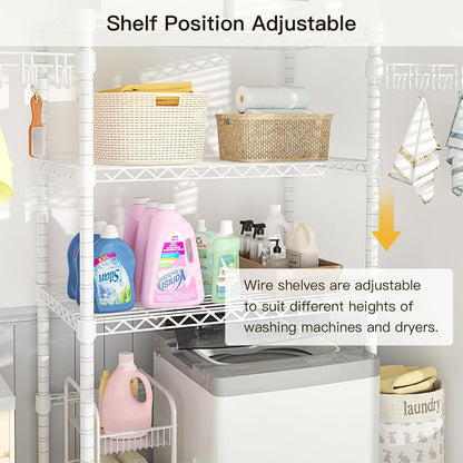 Ulif U8 Laundry Room Storage Organizer, Over The Washer and Dryer Storage Shelves for Laundry