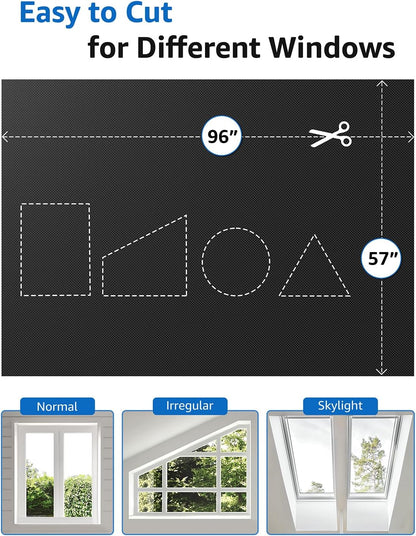 Sumobaby Blackout Curtains for Bedroom Portable 96”x57”Black Out Window Cover with Heat-Resistant