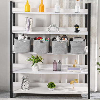 Storage Baskets for Organizing & Shelves, Woven Cotton Rope Organization Bins for Dog Toys