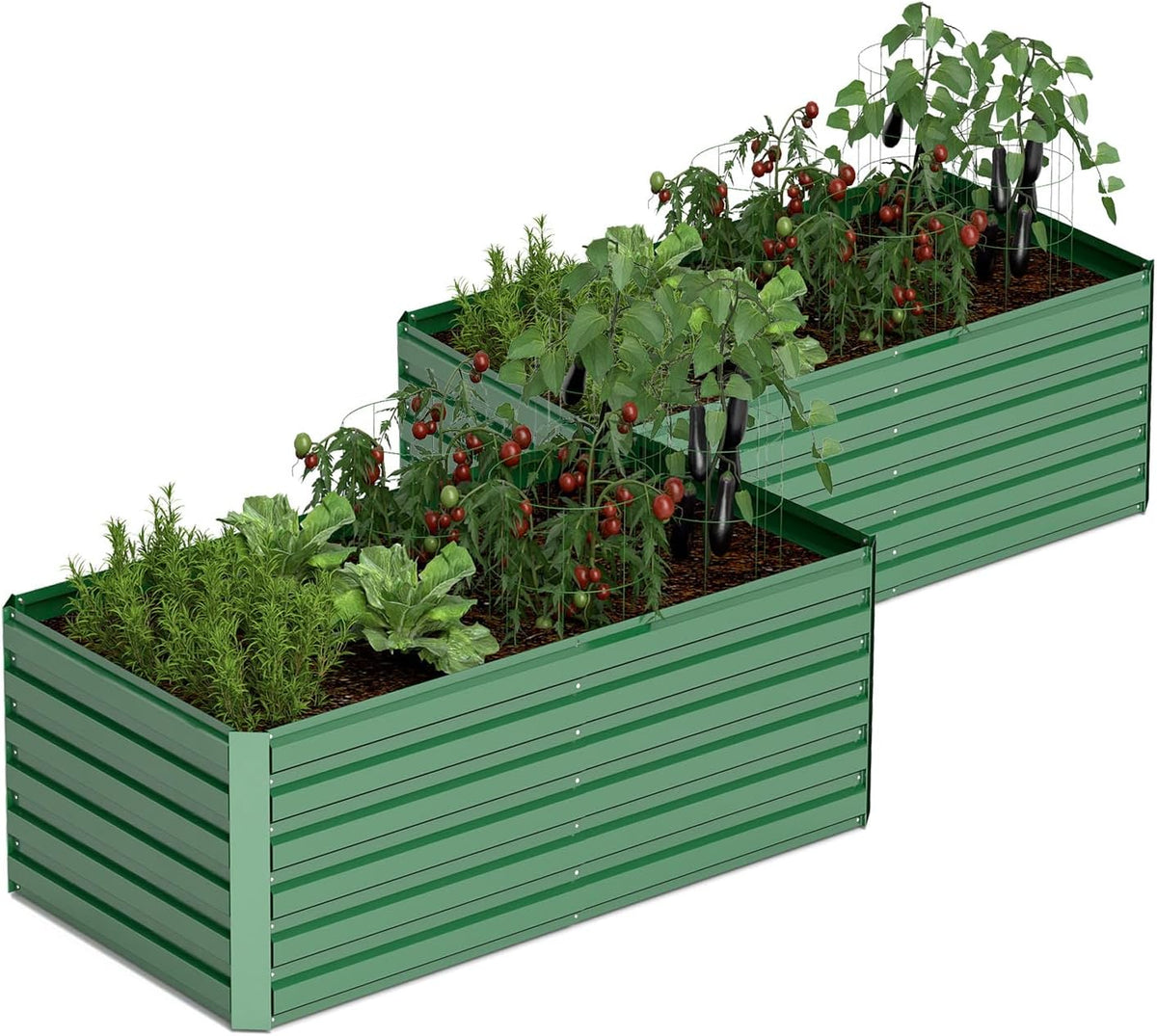 6x3x2 ft Raised Garden Bed, Large Metal Planter Raised Beds, Planters for Outdoor Plants for