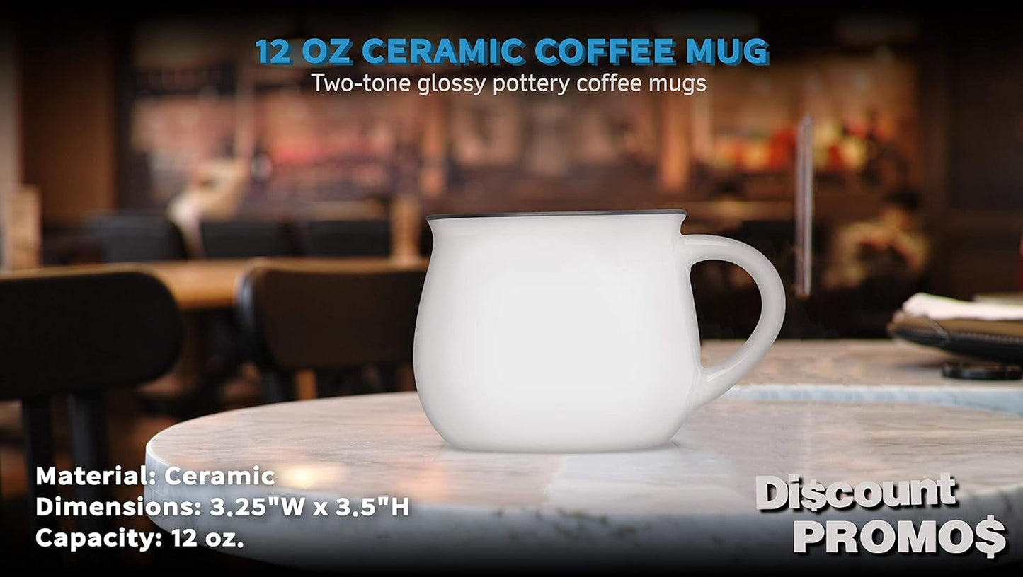 DISCOUNT PROMOS Glazed Campfire Coffee Mugs 12 oz. Set of 10, Bulk Pack - Perfect for Coffee, Tea