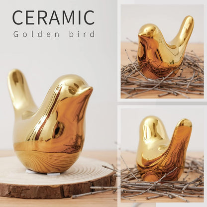 Notakia Gold Home Decor Small Birds Statues Modern Style Decorative Ornaments for Living Room